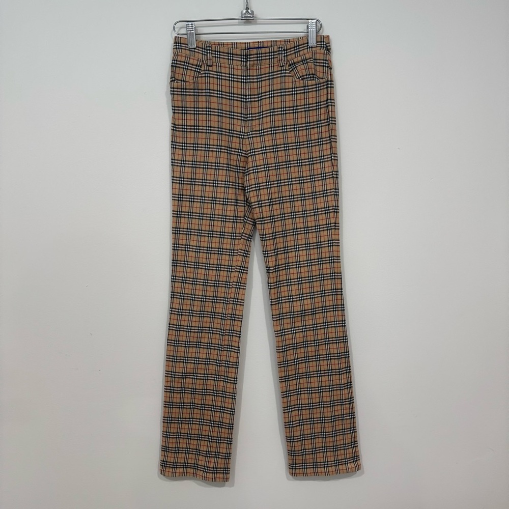 Vintage Burberry Blue Label Womens Nova Check Pants Slim Size 25 (Asia 36)